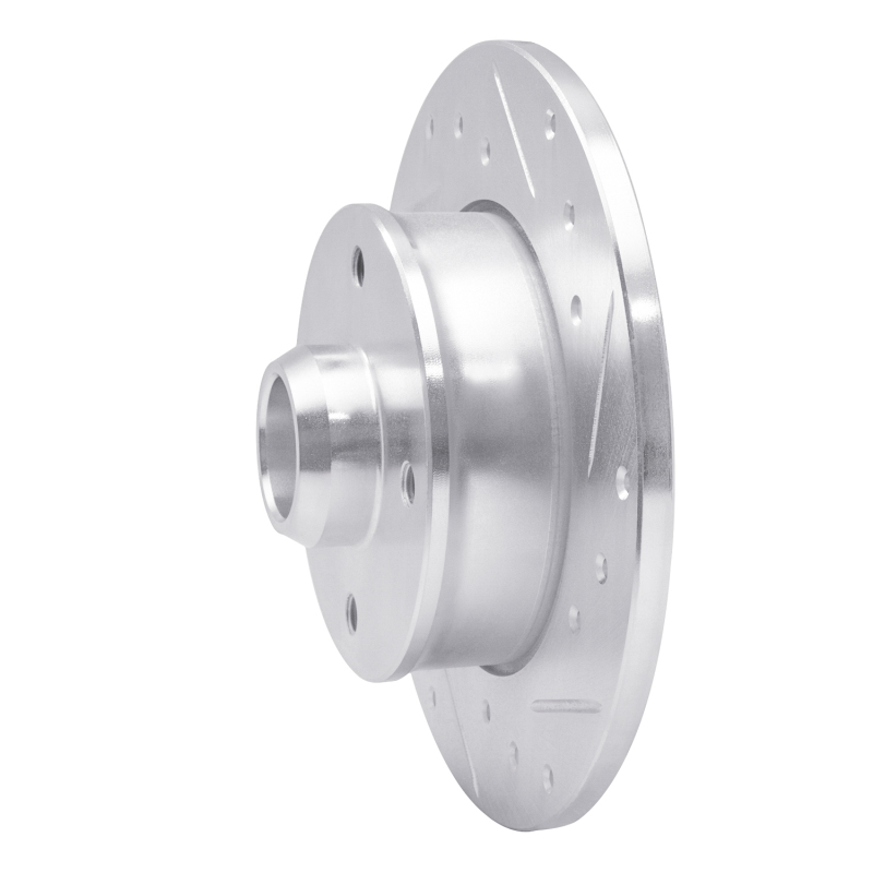 Volkswagen Corrado Brake Rotor (1) - Rear Right - R1 Concepts - Drilled & Slotted - Silver - `85-`02